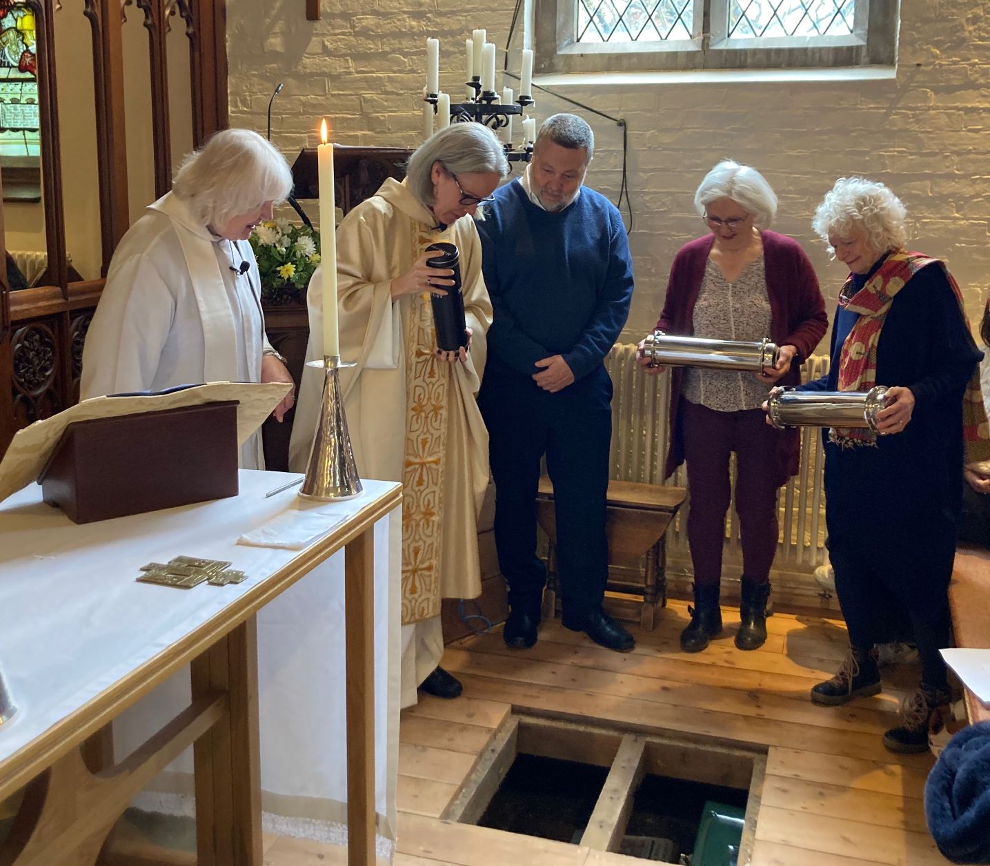 Time Capsules Placed Under New Floor at St Augustine’s Church